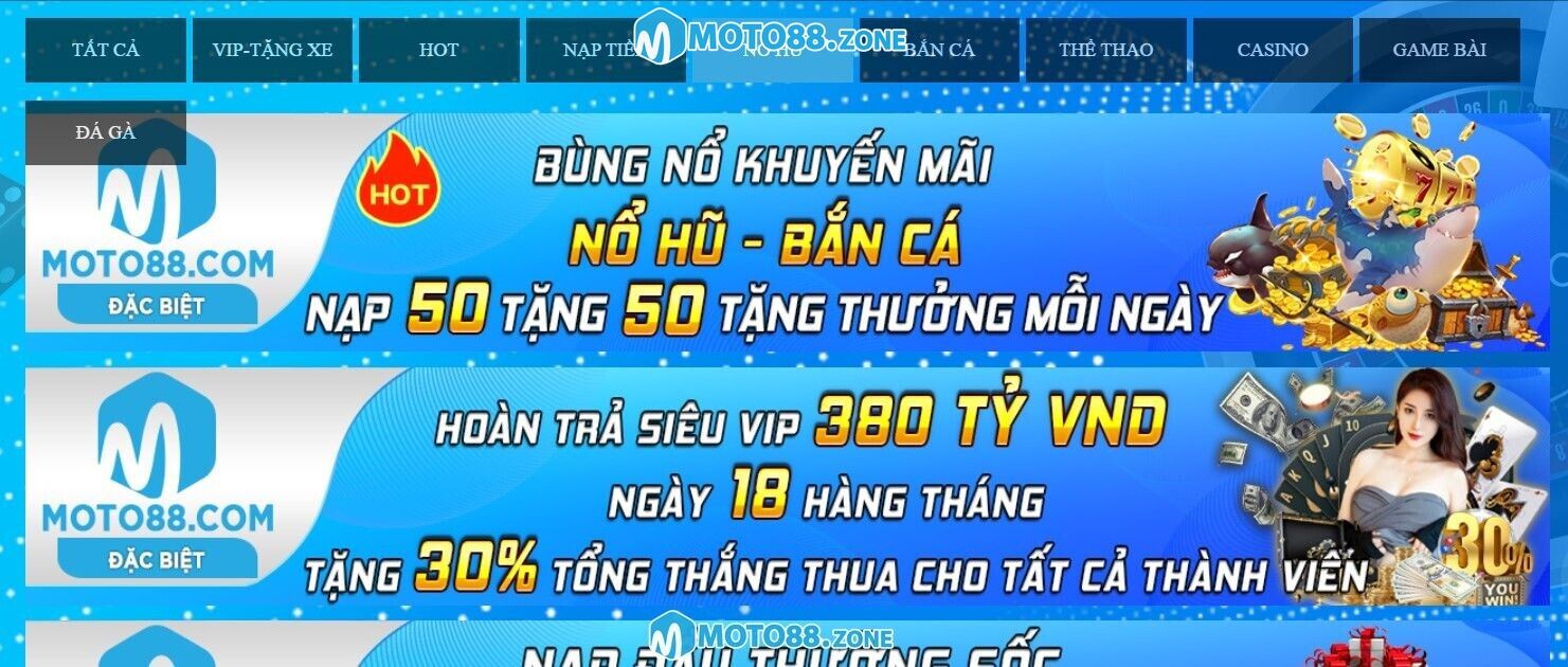 Những ưu đãi cực sốc của SA Gaming tại Moto88
