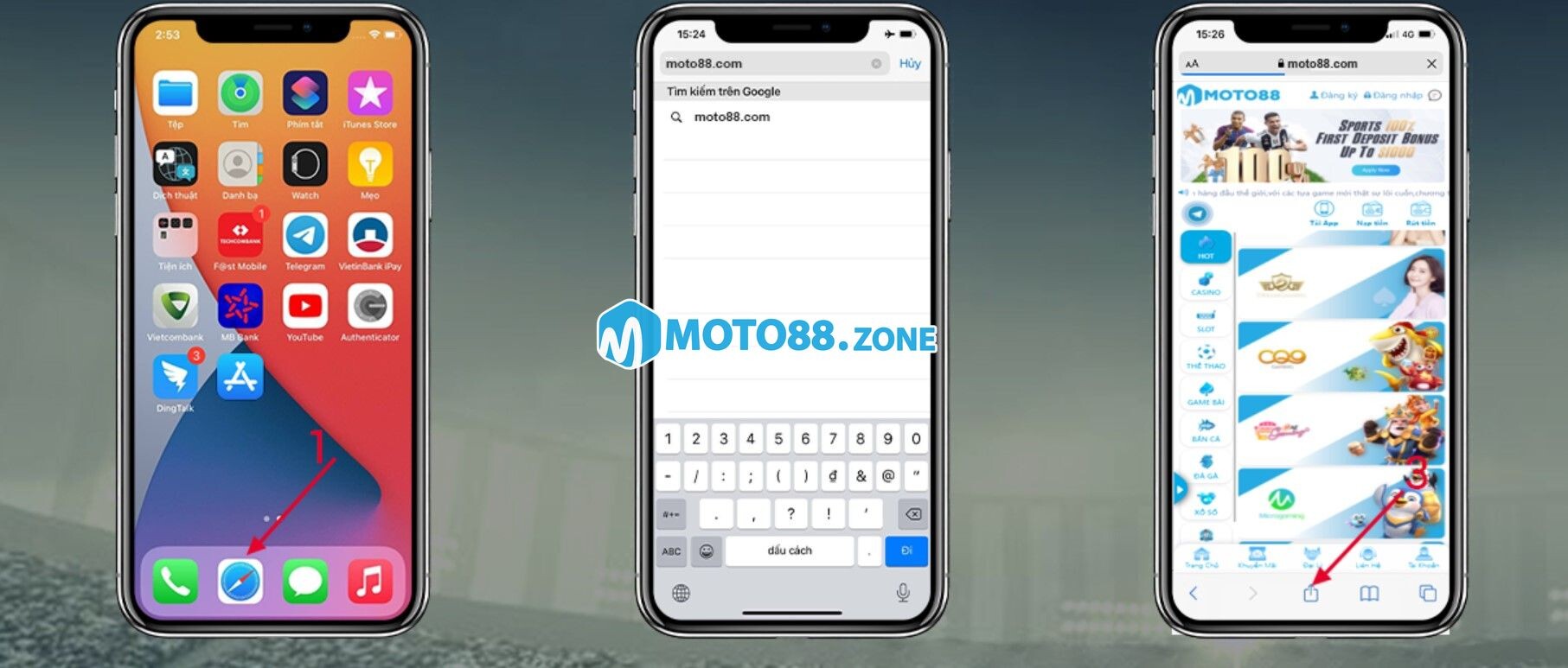 Tải app Moto88 cho thiết bị hệ điều hành iOS