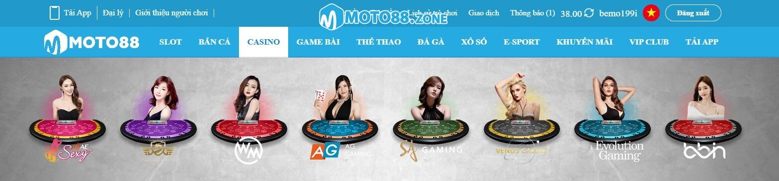 Tìm hiểu về casino online Moto88